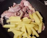 せせりとじゃがいもの照りバター作り方4写真