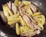 せせりとじゃがいもの照りバター作り方5写真