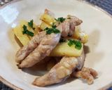せせりとじゃがいもの照りバター作り方6写真