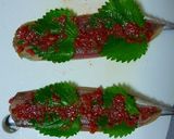 秋刀魚の梅しそロール作り方3写真