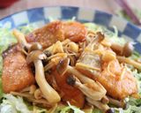 秋鮭ときのこの生姜焼き丼作り方6写真