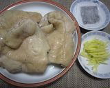 湯で鶏と海南チキンライス作り方2写真