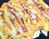 超簡単！豚バラで♪キャベ玉焼き〜〜♡作り方5写真