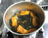 意外?☆かぼちゃと早煮え昆布の煮物作り方5写真