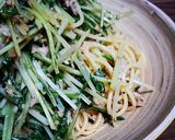 簡単★水菜とツナのペペロンチーノ風作り方5写真