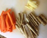 ゴボウと人参の肉巻きんぴら作り方1写真