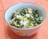 春菊と鶏挽き肉de混ぜごはん♪作り方5写真