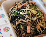 長ひじきとエノキのひょろりんパスタ作り方7写真