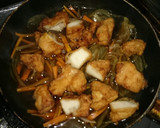昨夜の唐揚げリメイク！簡単唐揚げ丼♪作り方3写真