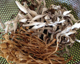 干しきのこともやしの炒め物作り方1写真