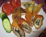 シュウマイの皮で大葉チーズ揚げ作り方4写真
