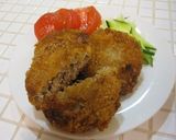 キャベツと豆腐のメンチカツ作り方3写真