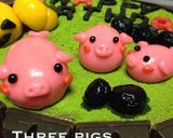 バースデーケーキ マジパン オラフ ブタ作り方13写真