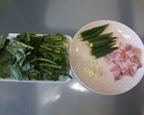 オクラとほうれん草のガーリックバター炒め作り方1写真