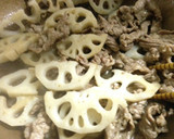 簡単おかず、れんこんと牛肉の炒め煮作り方6写真