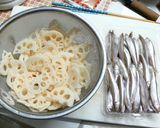 ピリ辛・ワカサギとレンコンの唐揚げ作り方2写真