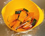 かぼちゃとアーモンドとベーコンのサラダ作り方3写真