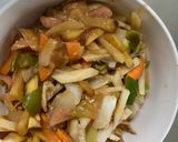 お一人様☆野菜たっぷりデリ風ウインナー丼作り方18写真