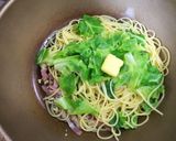 トリュフ塩で春キャベツとベーコンのパスタ作り方4写真