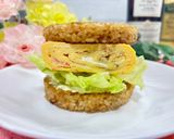 じゅわっと幸せ✨だし巻き卵ライスバーガー作り方4写真