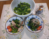 実家の青菜のおひたしを綺麗にアレンジ作り方3写真