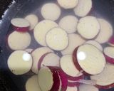 蓮根とさつまいもとしめじの甘酢和え作り方1写真