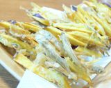 ワカサギ煮干しとサツマイモの天ぷら作り方3写真