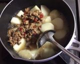 里芋の肉味噌あんかけ作り方3写真