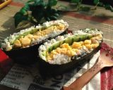 カラフルご飯✿おにぎらず作り方12写真