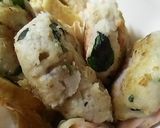 バジル入り♡里芋と粉チーズのお焼き作り方3写真