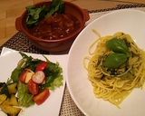 オリーブオイルで自家製ハーブのサラダ作り方3写真