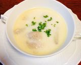 ☆里芋＆鶏肉☆粉チーズ入りミルクスープ作り方4写真