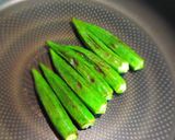 焼きオクラと明太子の*アヒージョパスタ作り方1写真