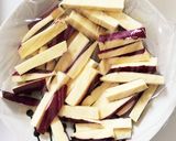 離乳食☆さつまいもスティック青のりチーズ作り方2写真