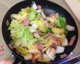 *白菜とベーコンのクリームパスタ*作り方5写真