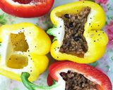 カレーのリメイク〜パプリカのカレー詰め作り方1写真