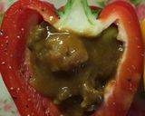 カレーのリメイク〜パプリカのカレー詰め作り方2写真