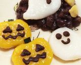 かぼちゃとおばけ白玉のハロウィンぜんざい作り方10写真
