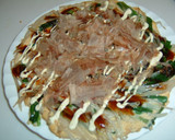 もやしとニラ玉のお好み焼き風作り方5写真