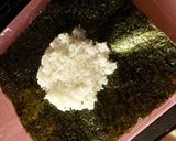 食べやすいラップおにぎらず☆生姜焼き～♬作り方3写真