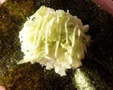 食べやすいラップおにぎらず☆生姜焼き～♬作り方4写真