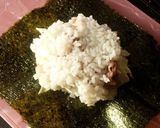 食べやすいラップおにぎらず☆生姜焼き～♬作り方5写真