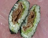 食べやすいラップおにぎらず☆生姜焼き～♬作り方8写真