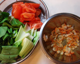 青梗菜とトマトの中華風たまごスープ作り方1写真