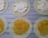 簡単おやつ！ 餃子の皮で フルーツ ピザ作り方3写真