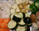 6種類の野菜と豚肉の甘酢あん炒め作り方1写真