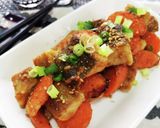 鮭と人参の味噌照り焼き作り方4写真