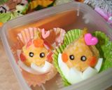 お弁当にも♥ゆで卵ライスでほっぺちゃん作り方3写真