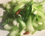 青梗菜のココナッツオイル炒め作り方4写真