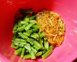 春菊の茎なめたけ和え作り方4写真